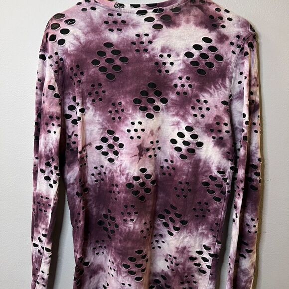 Hudson Outerwear Purple Tie Dye Crew Neck Sweatshirt Women’s Size M - Picture 8 of 10